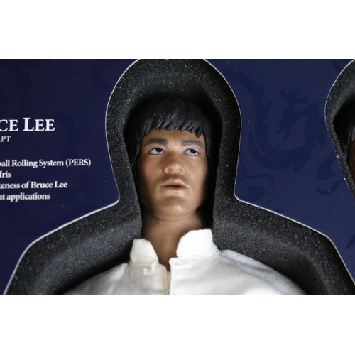 1584 - Boxed Hot Toys 1/6th DXO4 Bruce Lee Enter The Dragon Figure, complete and excellent, storage wear to... 