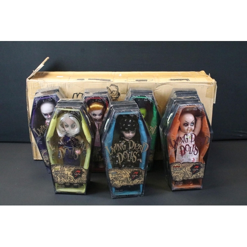 1575 - Ex Shop Stock - Complete set of seven boxed Mezco Living Dead Dolls from the 7 Deadly Sins series to... 