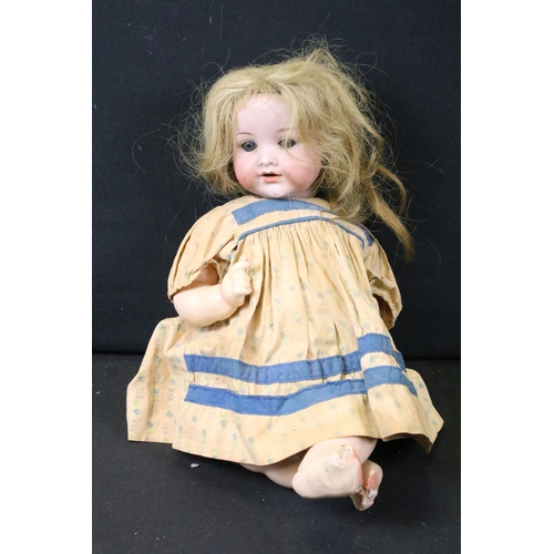 422 - Four early-mid 20th C dolls to include Armand Marseille bisque headed, sleeping blue glass eyes, tee... 