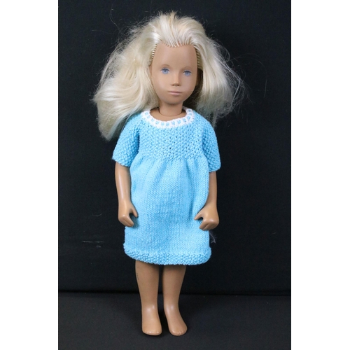 425 - Two original Sasha dolls to include Sasha in blue cotton dress and a baby doll in white top and shor... 