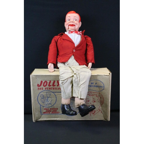 429 - Boxed Jolly Jim The Ventriloquists Doll, a boxed Pelham Puppets SM4 MacBoozle puppet (both tatty box... 