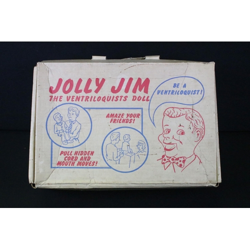 429 - Boxed Jolly Jim The Ventriloquists Doll, a boxed Pelham Puppets SM4 MacBoozle puppet (both tatty box... 