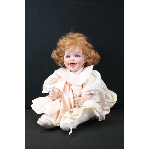 434 - Two Celia Doll Company porcelain artist dolls, limited edition, boy marked KT94 92/200, girl KT94 7/... 