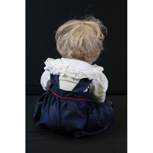 434 - Two Celia Doll Company porcelain artist dolls, limited edition, boy marked KT94 92/200, girl KT94 7/... 