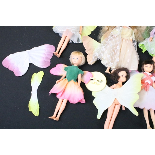 438 - Collection of Hornby Flower Fairies dolls and accessories to include 13 x figures, clothing, 5 x sta... 