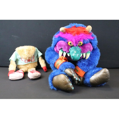 440 - Two teddies / plush items to include Amtoy My Pet Monster with dark blue body, purple face and orang... 