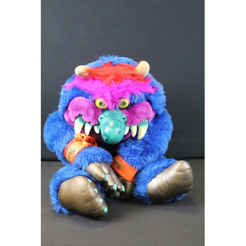 440 - Two teddies / plush items to include Amtoy My Pet Monster with dark blue body, purple face and orang... 