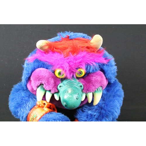 440 - Two teddies / plush items to include Amtoy My Pet Monster with dark blue body, purple face and orang... 