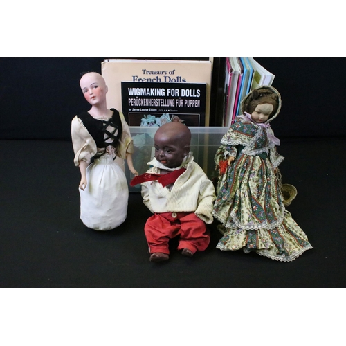 448 - Collection of Early 20th C onwards bisque headed dolls to include 2 x Armand Marseille dolls (1 x ma... 