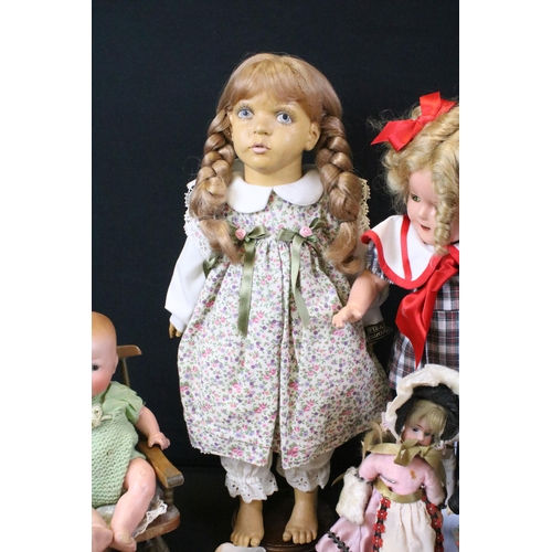 452 - Quantity of various dolls to include mainly bisque headed dolls featuring Armand Marseille examples ... 