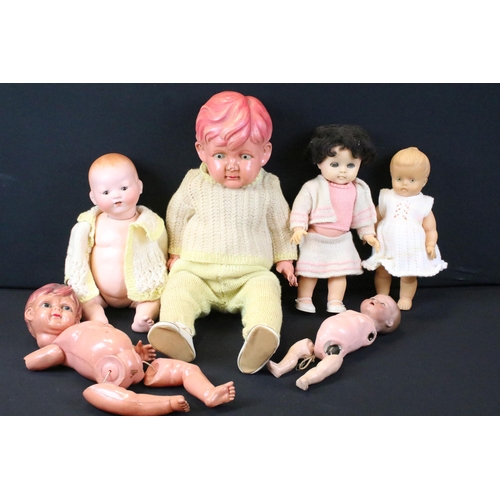 453 - Two Armand Marseille Baby Dolls with composite body's Marked AM Germany 351 (1 x doll missing arms),... 