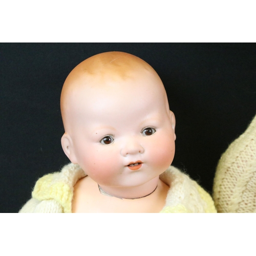 453 - Two Armand Marseille Baby Dolls with composite body's Marked AM Germany 351 (1 x doll missing arms),... 