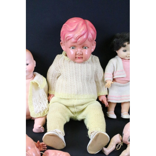 453 - Two Armand Marseille Baby Dolls with composite body's Marked AM Germany 351 (1 x doll missing arms),... 