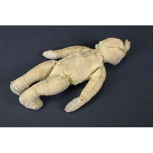 455 - Early 1920s Effanbee Doll with soft body, original dress and blue shoes, heavy wear and cracking to ... 