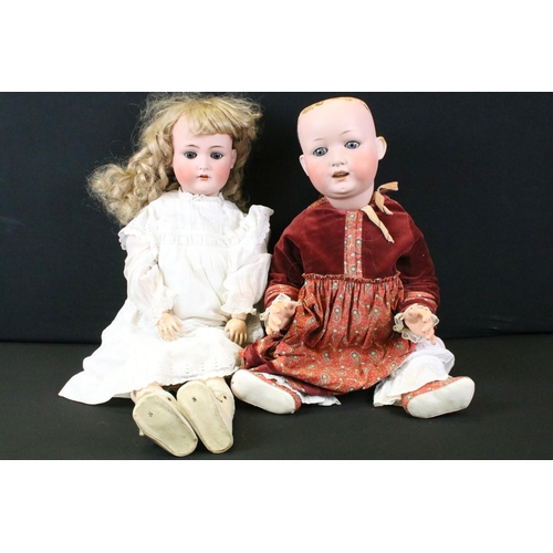 456 - Two Early 20th C Heubach Koppelsdorf Bisque Headed Dolls to include 1 x marked 267-13 D-R-G-M Thurin... 