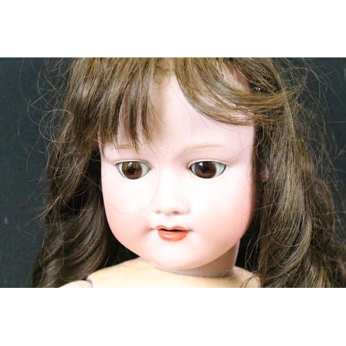 457 - Three Early 20th C Armand Marseille bisque headed dolls to include 1 x marked 390 A.9.M to neck with... 