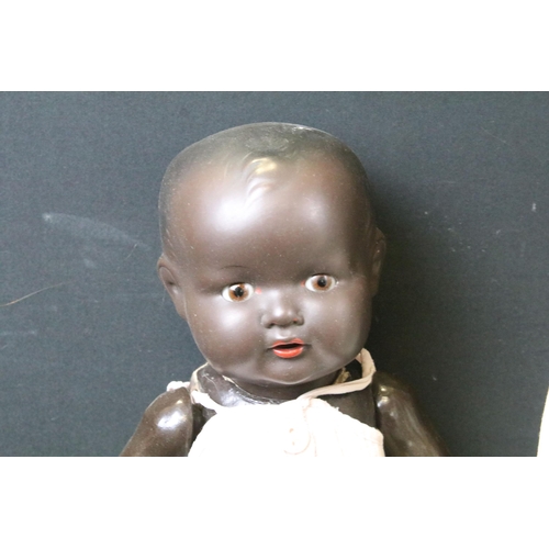 458 - Three Early 20th C German Armand Marseille bisque headed dolls to include black baby doll marked A.M... 