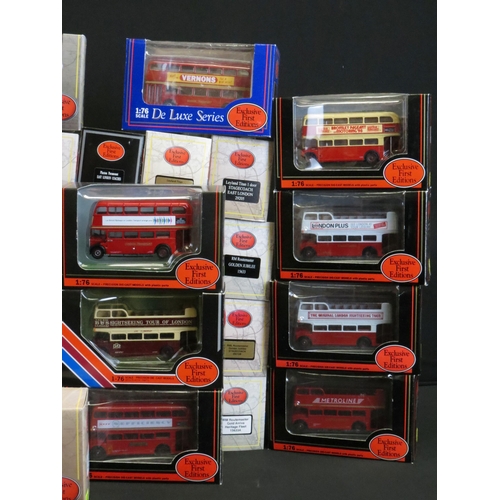 1207 - 50 Boxed 1/76 scale EFE Exclusive First Editions diecast model buses to include De Luxe Series, Anni... 