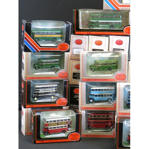 1215 - 50 Boxed 1/76 scale EFE Exclusive First Editions diecast model buses to include De-Regulation, De Lu... 