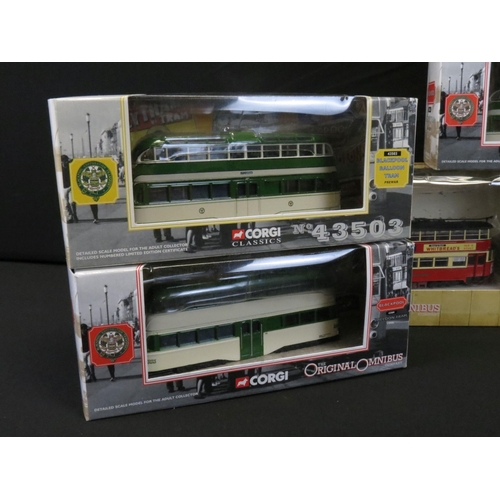 1251 - 12 Boxed 1/76 scale Corgi Original Omnibus and Corgi Classics diecast models to include OM40502, 2 x... 