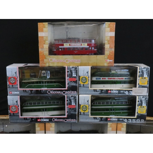 1251 - 12 Boxed 1/76 scale Corgi Original Omnibus and Corgi Classics diecast models to include OM40502, 2 x... 