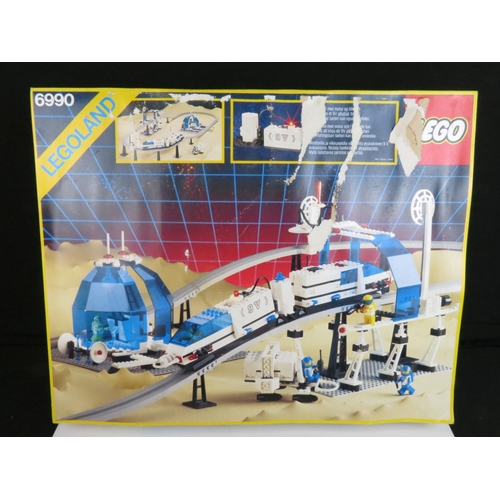 1591 - Lego - Boxed Legoland 6990 Space Monorail set, all appearing complete with instructions but unchecke... 