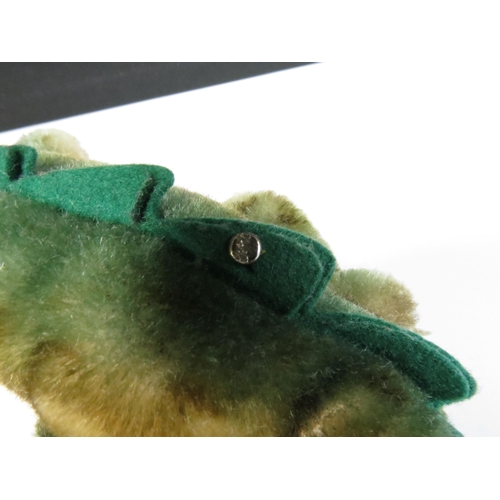 469 - Steiff crocodile soft toy with button on back, repair to tail, gd otherwise, 33cm in length