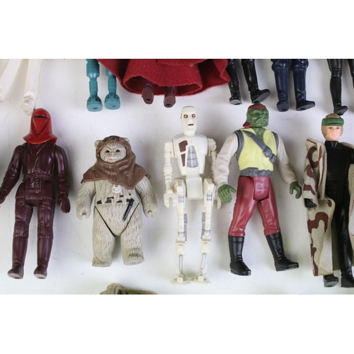 1667 - Star Wars - 41 Original Star Wars figures to include Luke Skywalker (In Battle Poncho), Squid Head, ... 