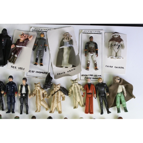 1667 - Star Wars - 41 Original Star Wars figures to include Luke Skywalker (In Battle Poncho), Squid Head, ... 