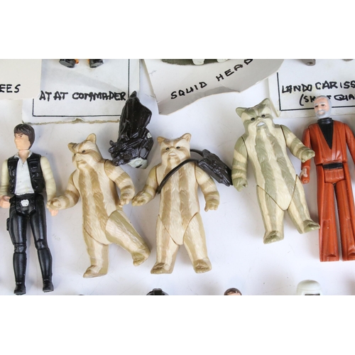 1667 - Star Wars - 41 Original Star Wars figures to include Luke Skywalker (In Battle Poncho), Squid Head, ... 