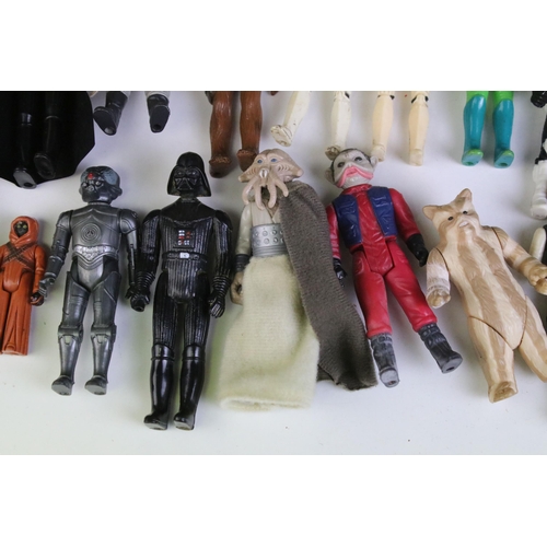 1668 - Star Wars - 36 Original Star Wars figures to include 2 x Darth Vader, Chewbacca, Squid Head, Nien Nu... 