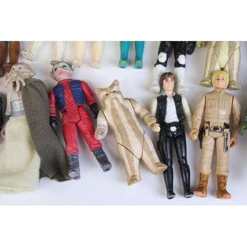 1668 - Star Wars - 36 Original Star Wars figures to include 2 x Darth Vader, Chewbacca, Squid Head, Nien Nu... 