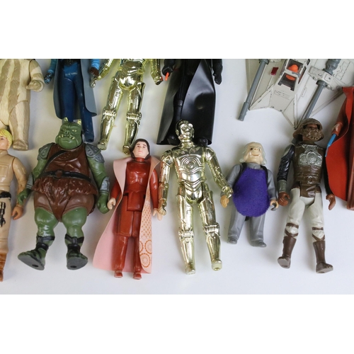 1668 - Star Wars - 36 Original Star Wars figures to include 2 x Darth Vader, Chewbacca, Squid Head, Nien Nu... 