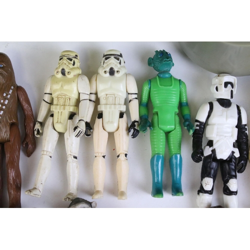 1668 - Star Wars - 36 Original Star Wars figures to include 2 x Darth Vader, Chewbacca, Squid Head, Nien Nu... 