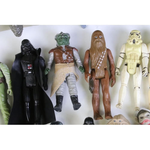 1668 - Star Wars - 36 Original Star Wars figures to include 2 x Darth Vader, Chewbacca, Squid Head, Nien Nu... 