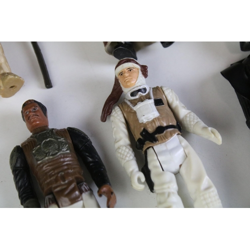 1671 - Star Wars - 14 original Star Wars figures to include Logray Ewok Medicine Man, Han Solo In Trench Co... 