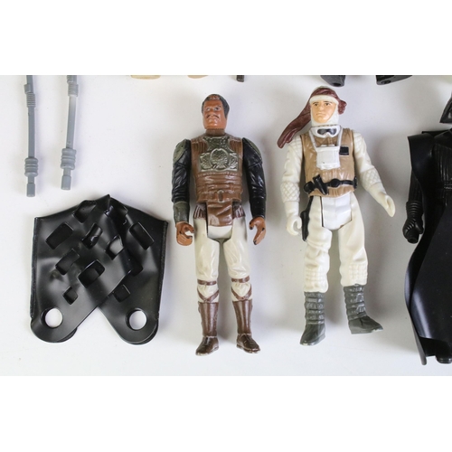 1671 - Star Wars - 14 original Star Wars figures to include Logray Ewok Medicine Man, Han Solo In Trench Co... 