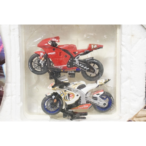 408 - Collection of boxed Scalextric and Meccano sets to include Scalextric MotoGP, Scalextric Indy 500, S... 