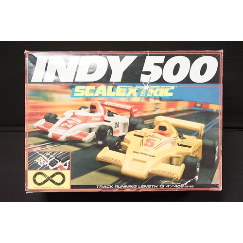 408 - Collection of boxed Scalextric and Meccano sets to include Scalextric MotoGP, Scalextric Indy 500, S... 