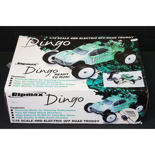 417 - Boxed 1/18 Ripmax Dingo 4WD Electric Off Road Truggy (complete and unused) plus a boxed ERTL 1/32 Di... 