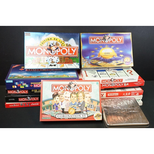 420 - 14 Boxed Monopoly sets, 13 unused or sealed, include 2 x 1985 US versions (one opened and used), 199... 