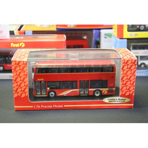 1043 - 12 Boxed / cased Creative Master Northcord Ltd Creative Masters diecast model buses to include UKBUS... 