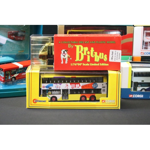 1044 - 14 Boxed / cased diecast model buses to include 5 x Creative Master models featuring UKBUS6001, UKBU... 