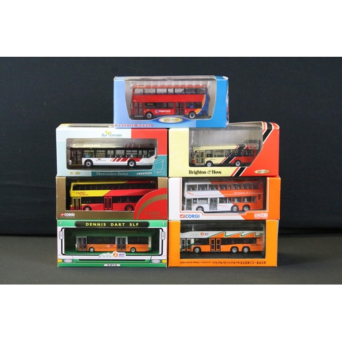 1044 - 14 Boxed / cased diecast model buses to include 5 x Creative Master models featuring UKBUS6001, UKBU... 