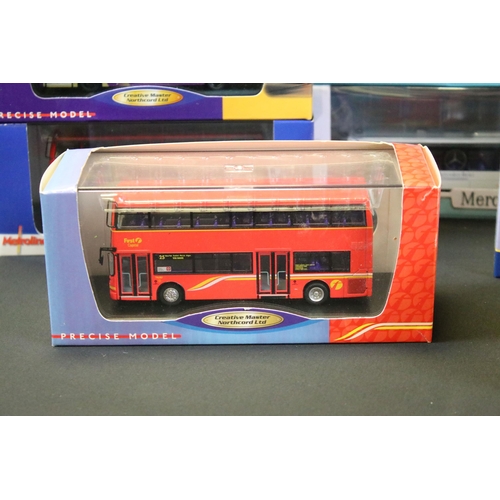 1045 - 12 Boxed / cased Creative Master Northcord Ltd Creative Masters diecast model buses to include UKBUS... 