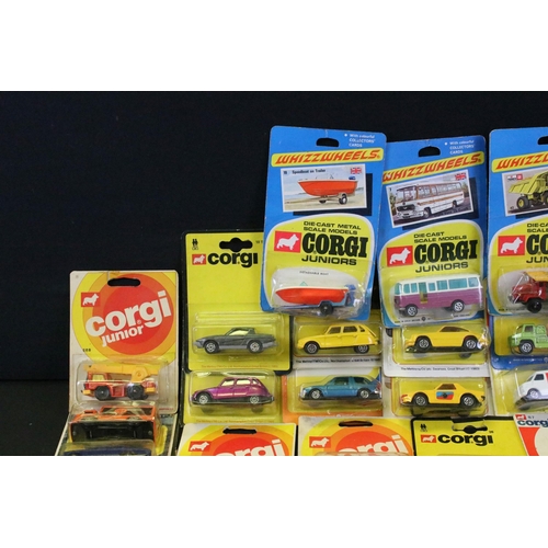 1058 - 50 Carded Corgi Juniors diecast models to include Whizzwheels Duple Vista 25 Coach, 76 US Military J... 