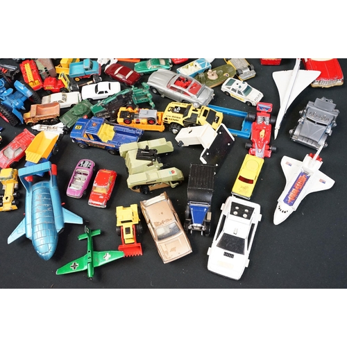 1234 - Quantity of play worn diecast featuring Corgi, Dinky, Crescent, Matchbox, etc