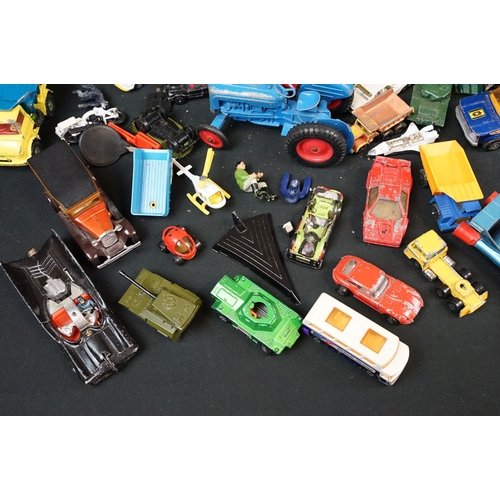 1234 - Quantity of play worn diecast featuring Corgi, Dinky, Crescent, Matchbox, etc