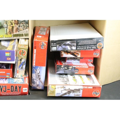 333 - 14 Boxed Airfix 1/72 plastic military model kits to include A12050 BAe Nimrod, 10998 The Dam Busters... 