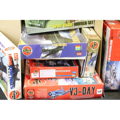 333 - 14 Boxed Airfix 1/72 plastic military model kits to include A12050 BAe Nimrod, 10998 The Dam Busters... 